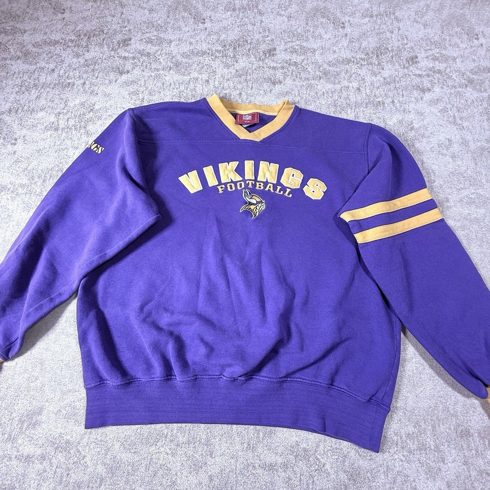 Vintage Minnesota Vikings Sweatshirt Mens Size M Purple 90S  NFL Football Crew